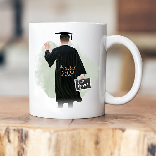 Master Bachelor Doktor Geschenk Tasse personalisiert Prüfung bestanden Geschenk Abschluss