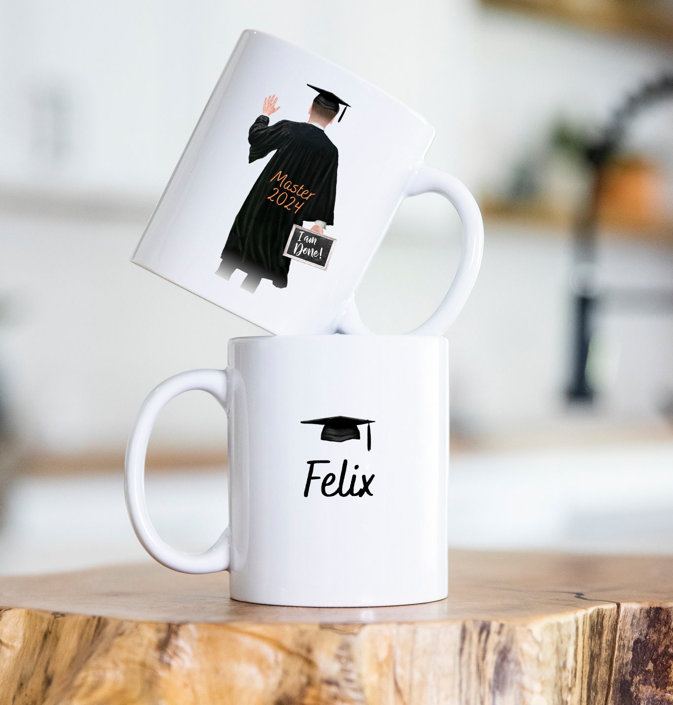 Master Bachelor Doktor Geschenk Tasse personalisiert Prüfung bestanden Geschenk Master Abschluss