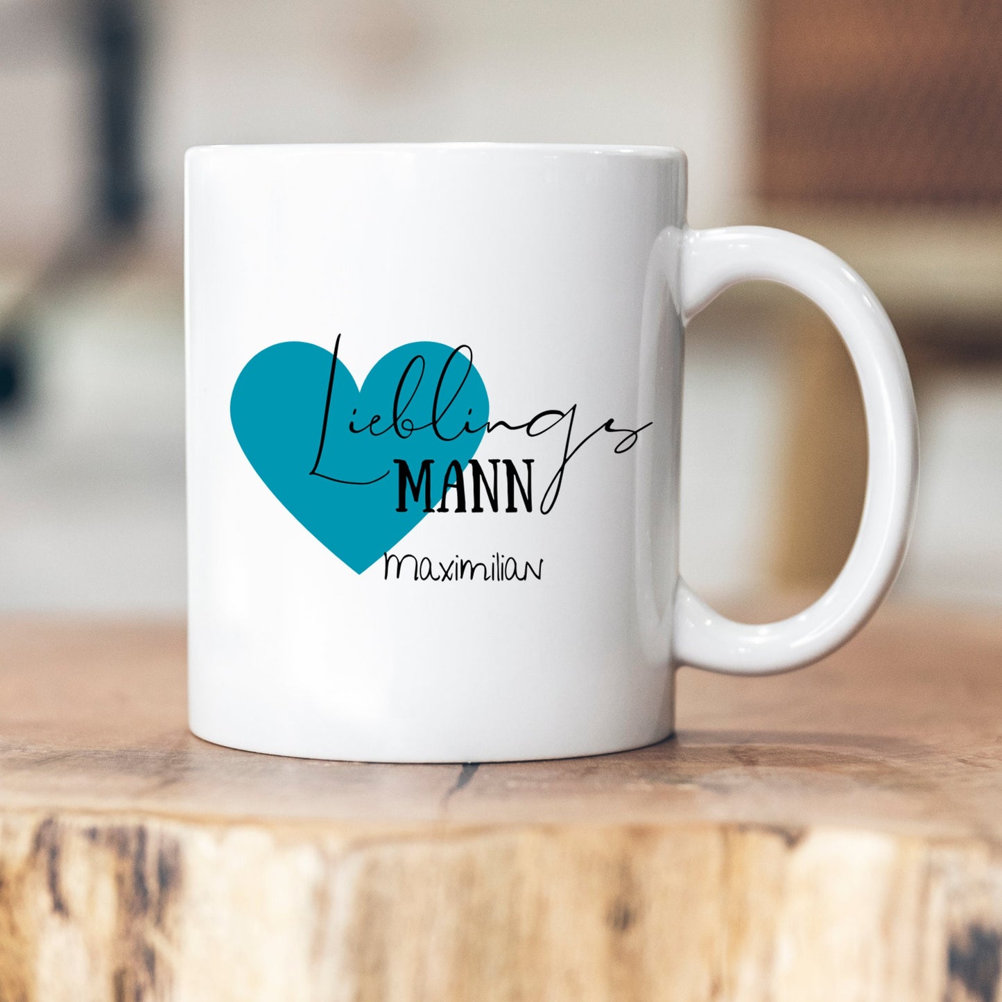 Lieblingsmann mit großem Herz - personalisierte Tasse