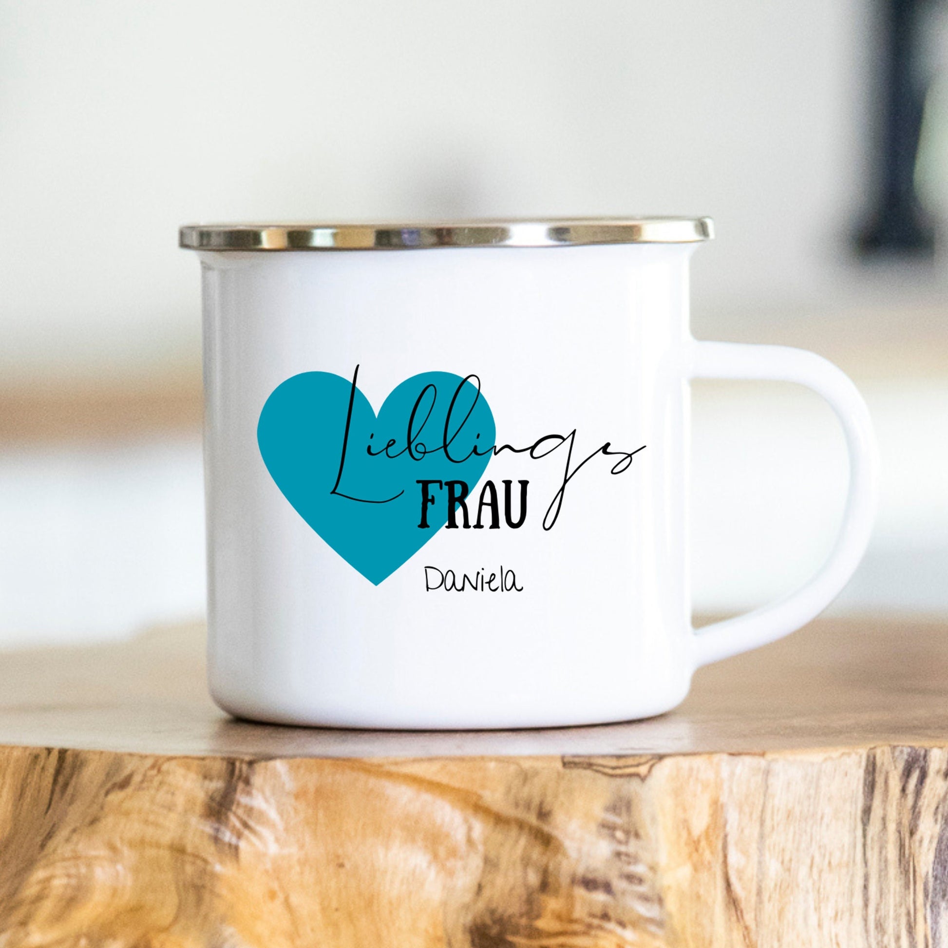 Lieblingsfrau mit großem Herz - personalisierte Tasse