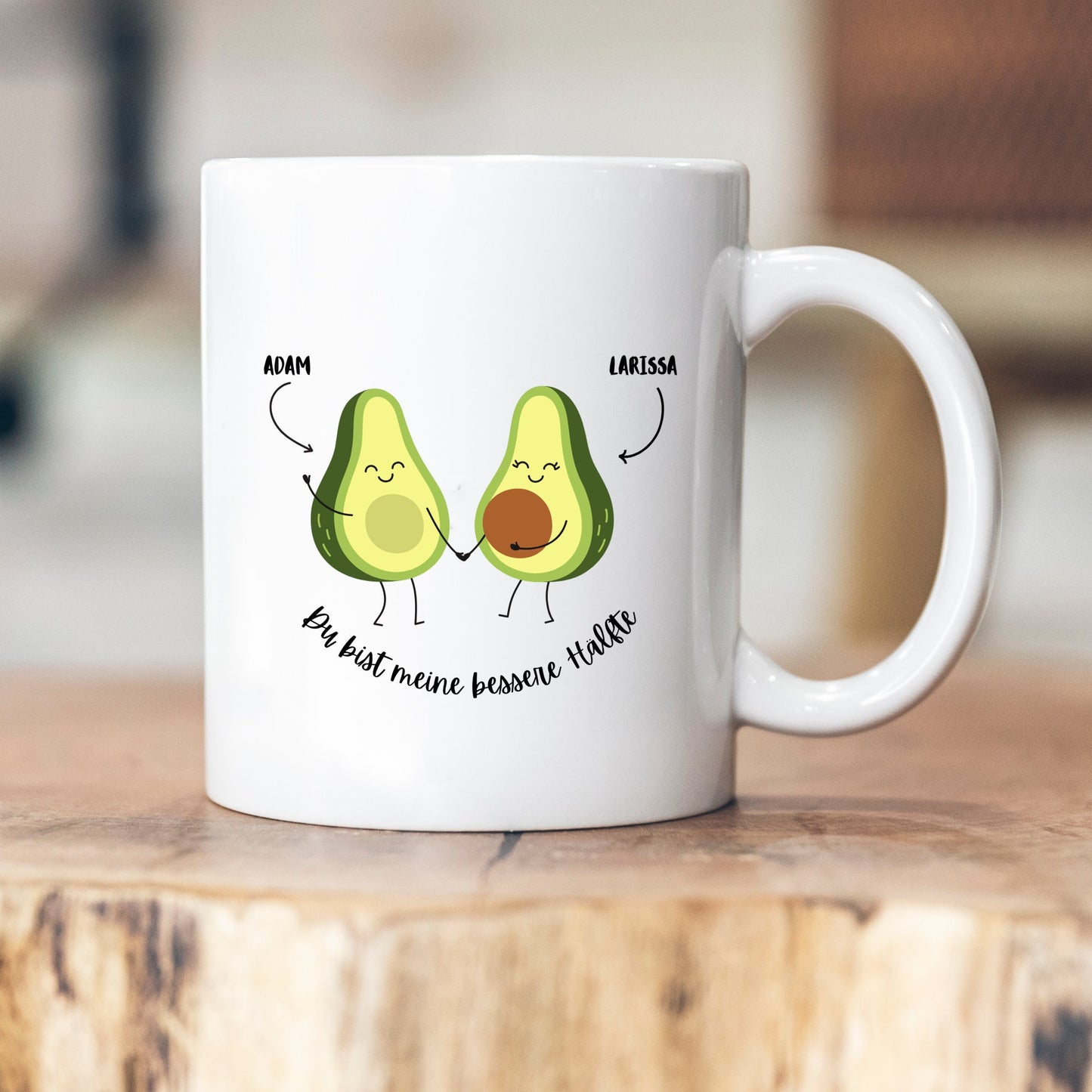Du bist meine bessere Hälfte - Avocado - Tasse