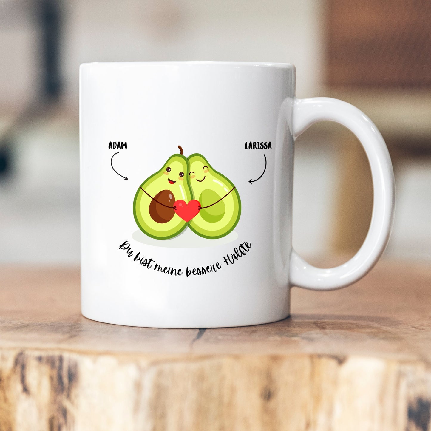 Du bist meine bessere Hälfte - Avocado - Tasse