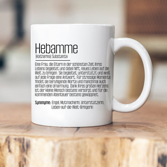 Danke Beste Hebamme Tasse Hebammengeschenk Geschenkidee personalisierbar verschiedene Farben