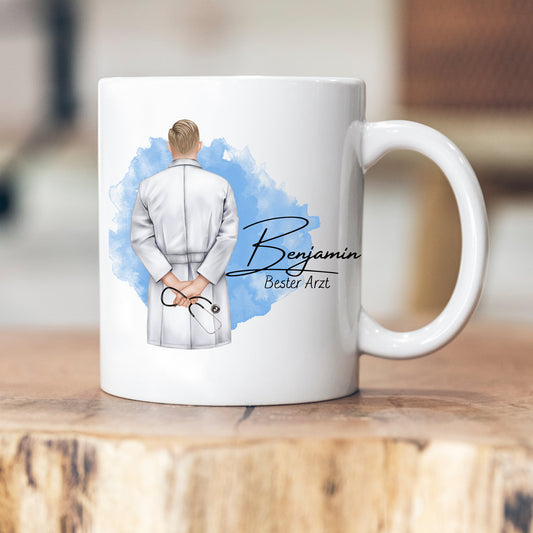 Personalisierbare Tasse - Arzt - verschiedenes Material - Emaille - Keramik Geschenk - Name -Kollege