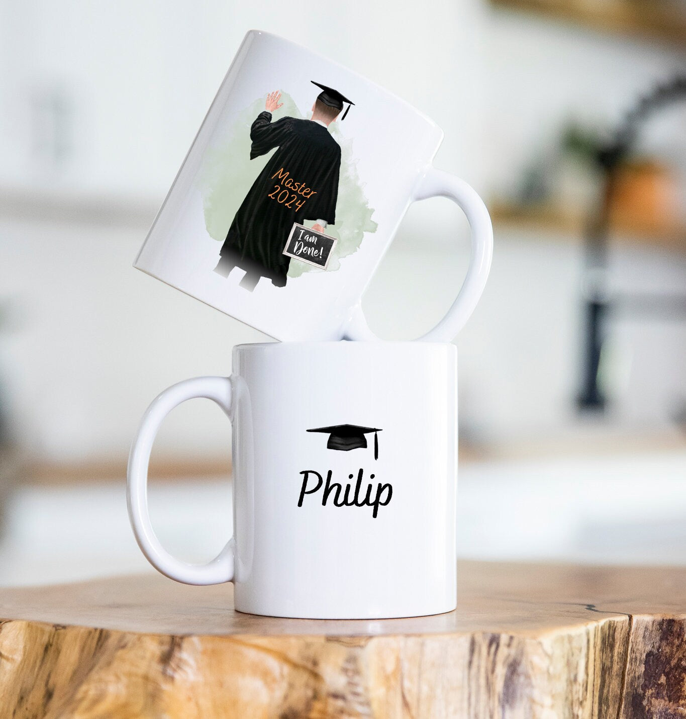Master Bachelor Doktor Geschenk Tasse personalisiert Prüfung bestanden Geschenk Master Abschluss