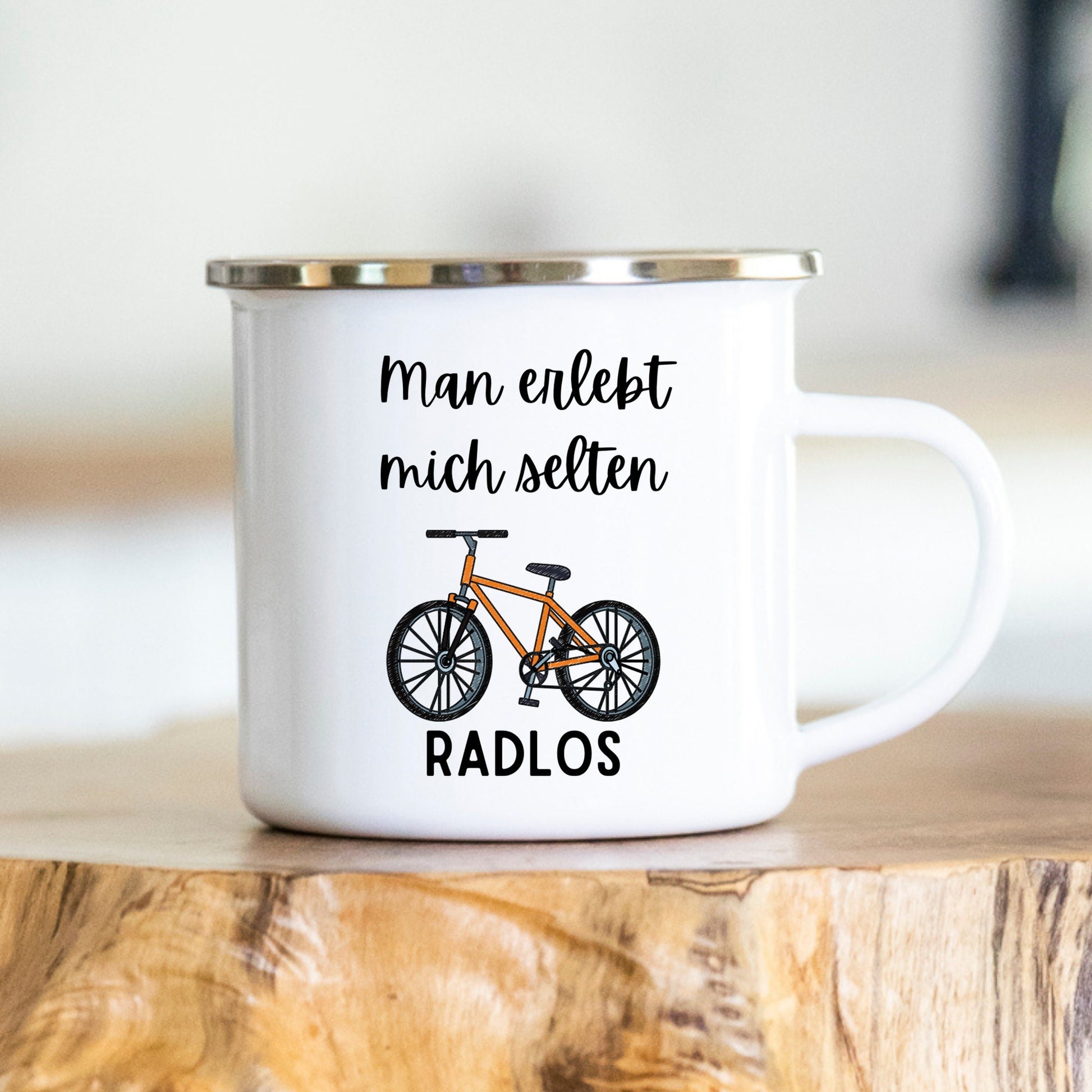 Man erlebt mich selten radlos - Tasse - Geschenk - Fahrradfahrer - Triathlon - Kollege - Freund - Fahrrad - Fahrradingenieur - Ingenieur