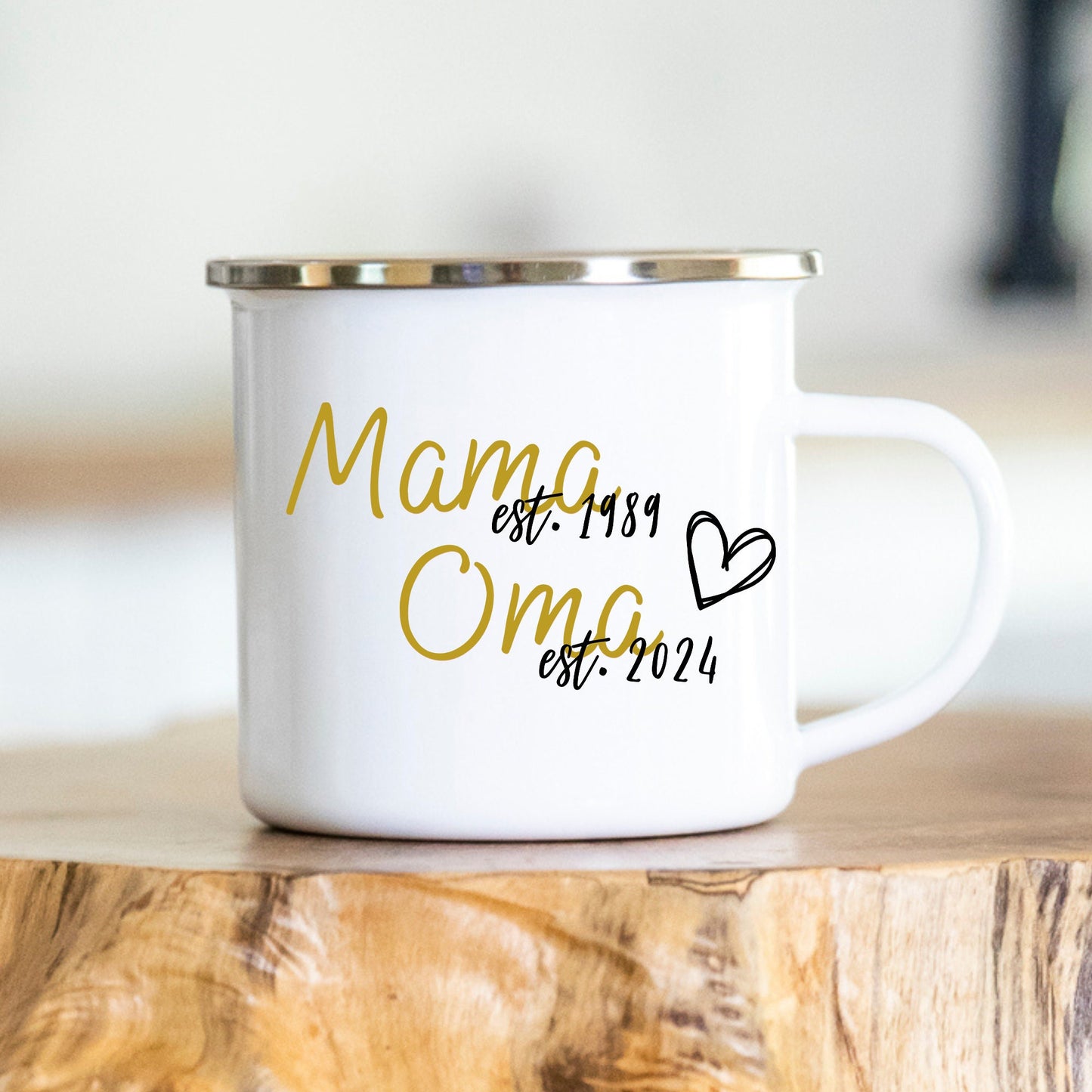 Tasse Mama - Oma - personalisierbare Tasse - verschiedene Jahreszahlen - verschiedene Farben möglich - Schwangerschaft - Verkündung
