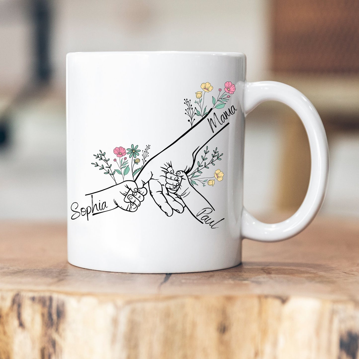 Mama Oma Kinder - Muttertag - personalisierte Tasse - Geschenk zum Muttertag - Enkelkinder - Geschenkidee - Keramik oder Emaille