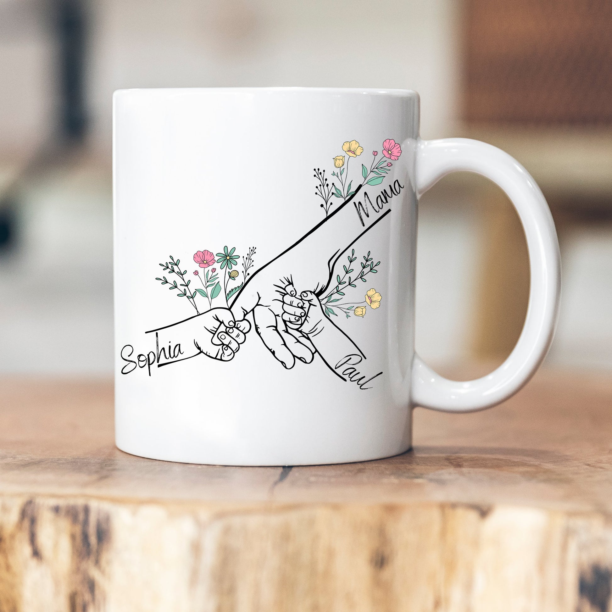 Mama Oma Kinder - Muttertag - personalisierte Tasse - Geschenk zum Muttertag - Enkelkinder - Geschenkidee - Keramik oder Emaille