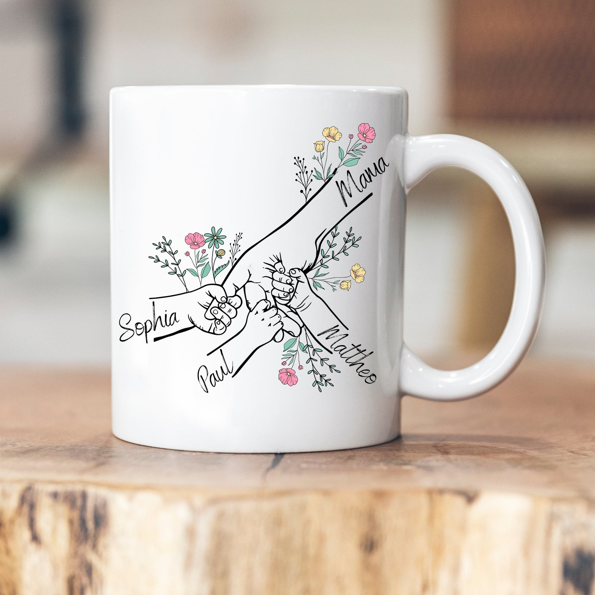 Mama Oma Kinder - Muttertag - personalisierte Tasse - Geschenk zum Muttertag - Enkelkinder - Geschenkidee - Keramik oder Emaille