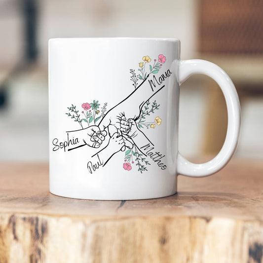Mama Oma Kinder - Muttertag - personalisierte Tasse - Geschenk zum Muttertag - Enkelkinder - Geschenkidee - Keramik oder Emaille