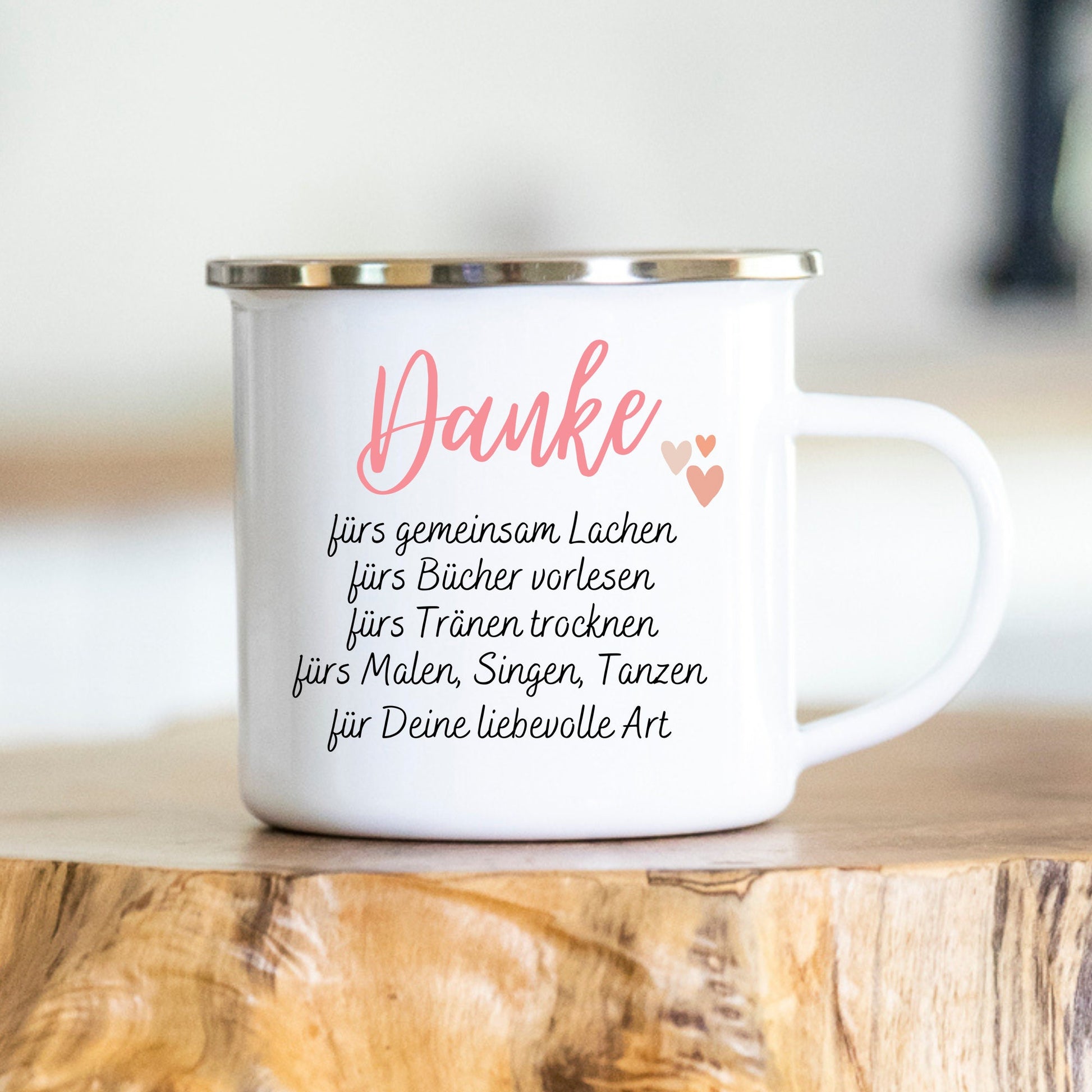 Personalisierbare Tasse - Erzieherin - Dankeschön - Abschiedsgeschenk - Emaille - Keramik - Geschenk - Tagesmutter