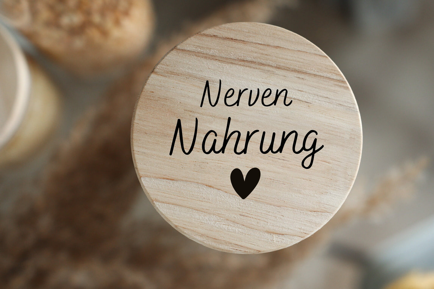 Personalisiertes Vorratsglas - Aufbewahrungsglas - 4 Größen - Holzdeckel - personalisierbar - Geschenk für Freundin/Mama/Hebamme - Keksdose