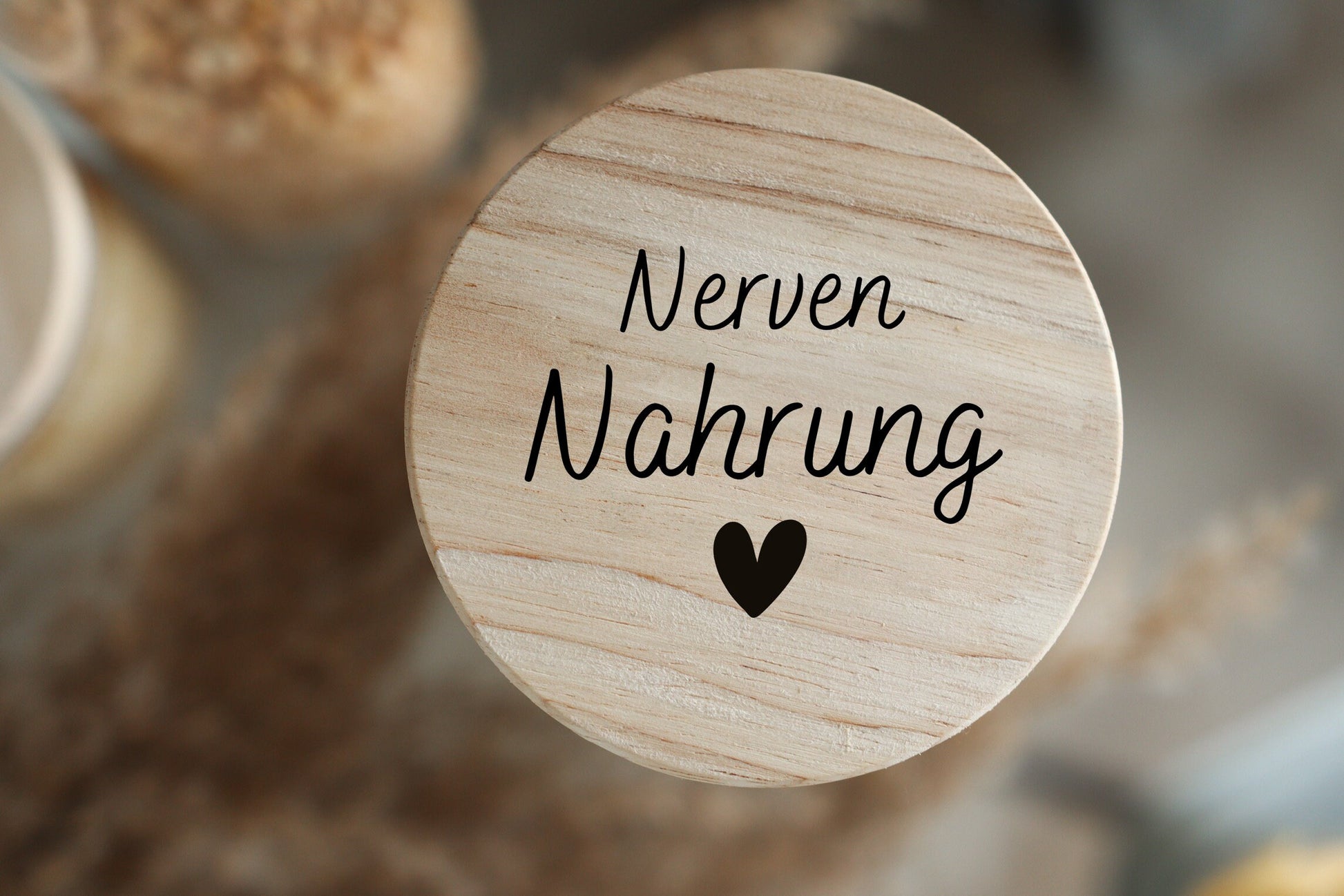 Personalisiertes Vorratsglas - Aufbewahrungsglas - 4 Größen - Holzdeckel - personalisierbar - Geschenk für Freundin/Mama/Hebamme - Keksdose