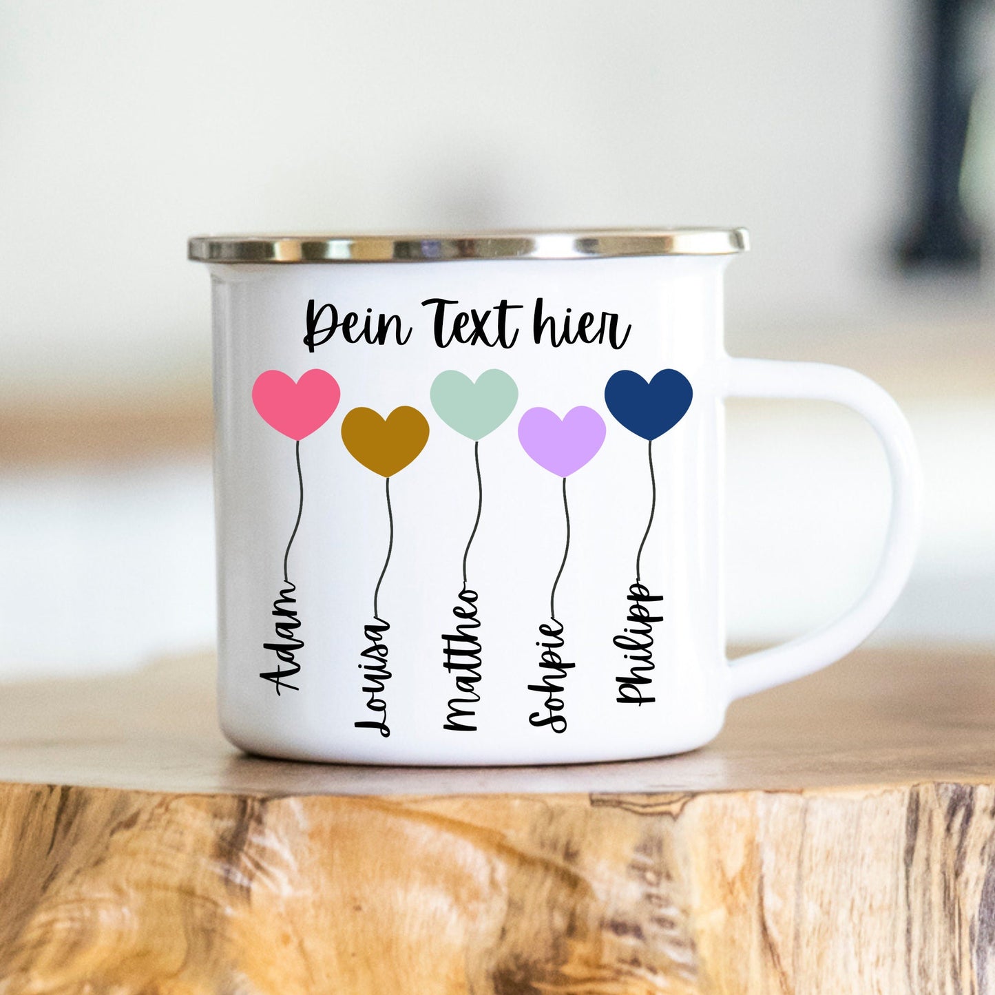 Namenstasse - personalisierte Tasse - Keramik oder Emaille - Geschenkidee - Abschied - Lehrerin - Erzieherin - Schule - Kindergarten