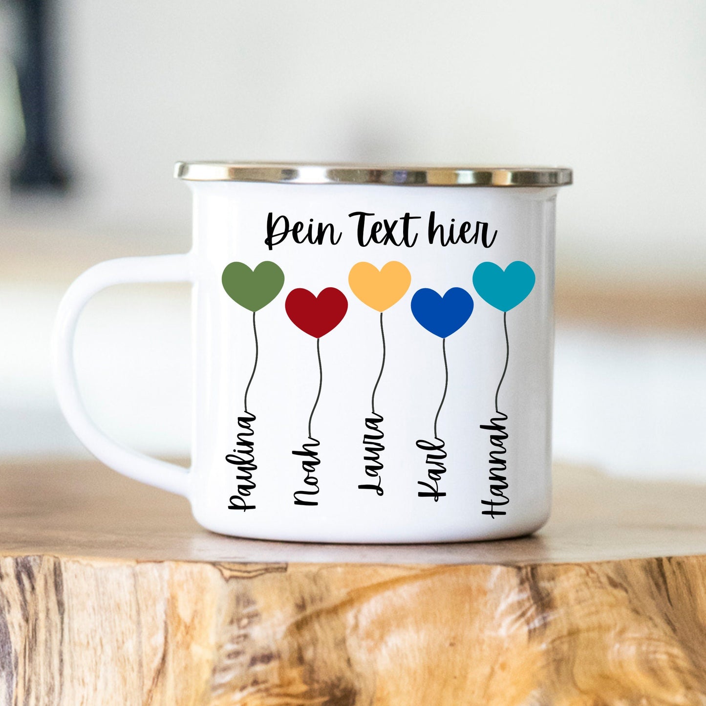 Namenstasse - personalisierte Tasse - Keramik oder Emaille - Geschenkidee - Abschied - Lehrerin - Erzieherin - Schule - Kindergarten