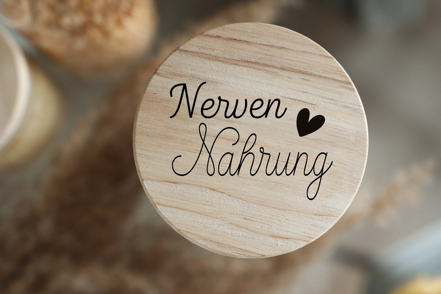 Personalisiertes Vorratsglas - Aufbewahrungsglas - 4 Größen - Holzdeckel - personalisierbar - Geschenk für Freundin/Mama/Hebamme - Keksdose