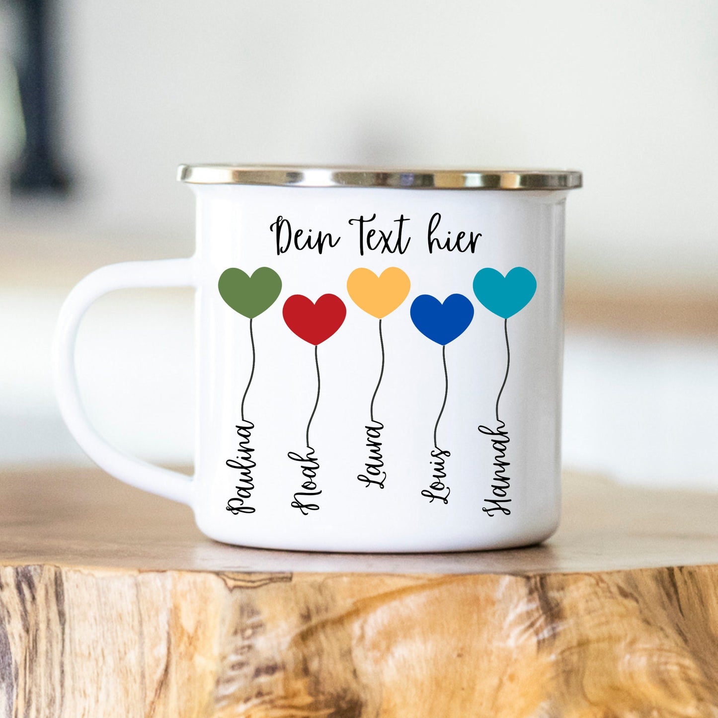 Namenstasse - personalisierte Tasse - Keramik oder Emaille - Geschenkidee - Abschied - Lehrerin - Erzieherin - Schule - Kindergarten