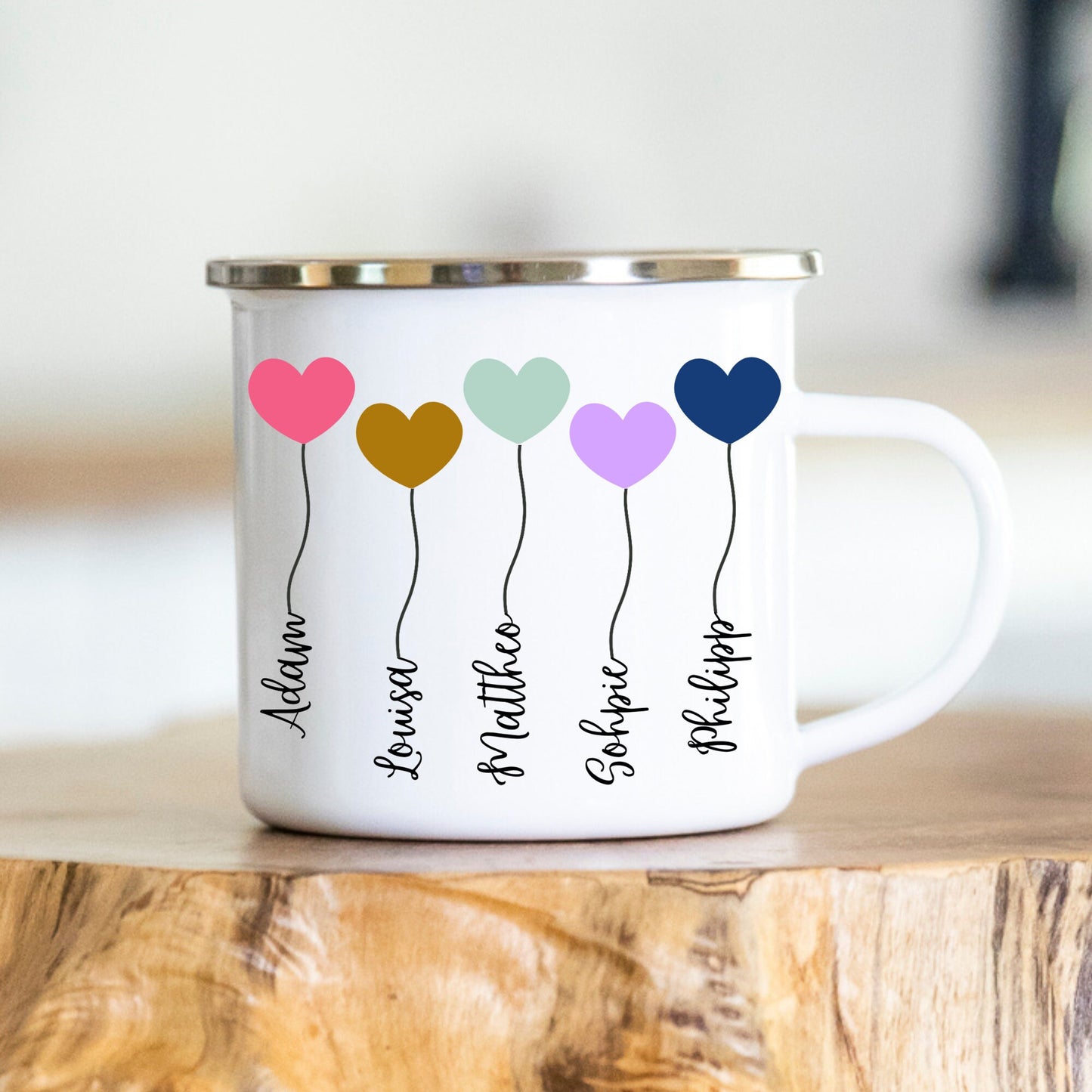 Namenstasse - personalisierte Tasse - Keramik oder Emaille - Geschenkidee - Abschied - Lehrerin - Erzieherin - Schule - Kindergarten