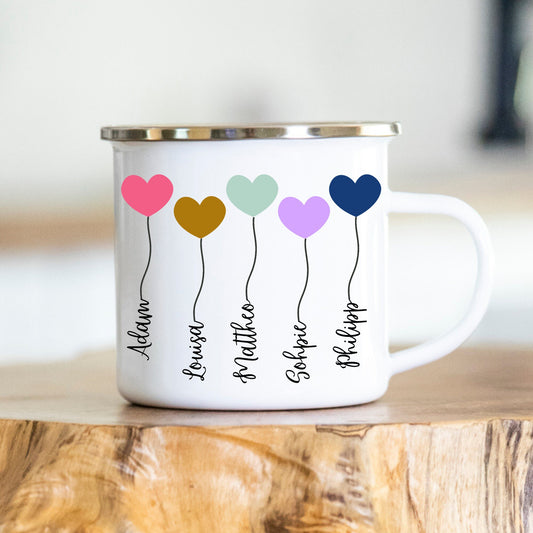 Namenstasse - personalisierte Tasse - Keramik oder Emaille - Geschenkidee - Abschied - Lehrerin - Erzieherin - Schule - Kindergarten