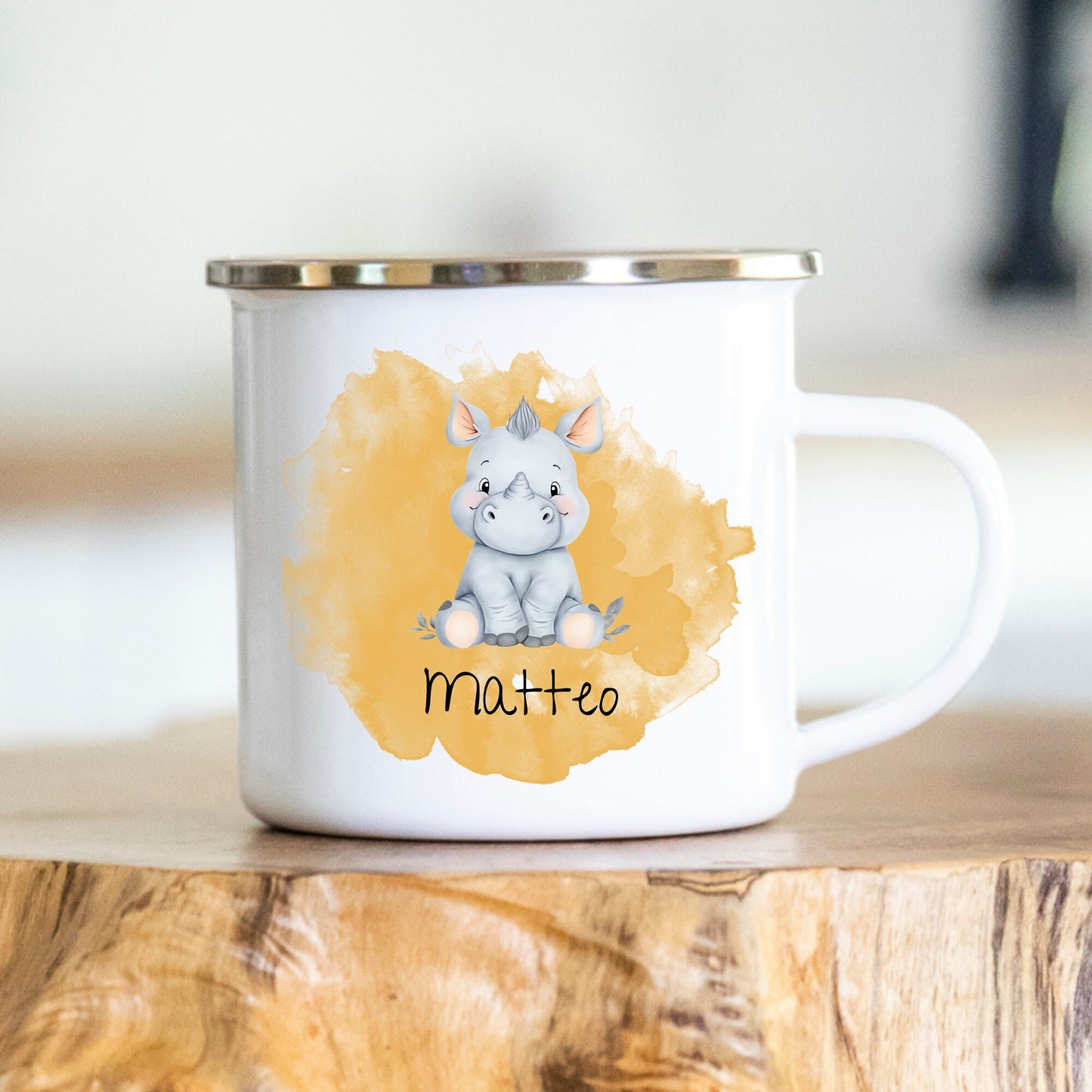 Emaille Tasse Kinder personalisiert Kindergarten Einschulung Babygeschenk Kindergeschenk Tasse mit Namen