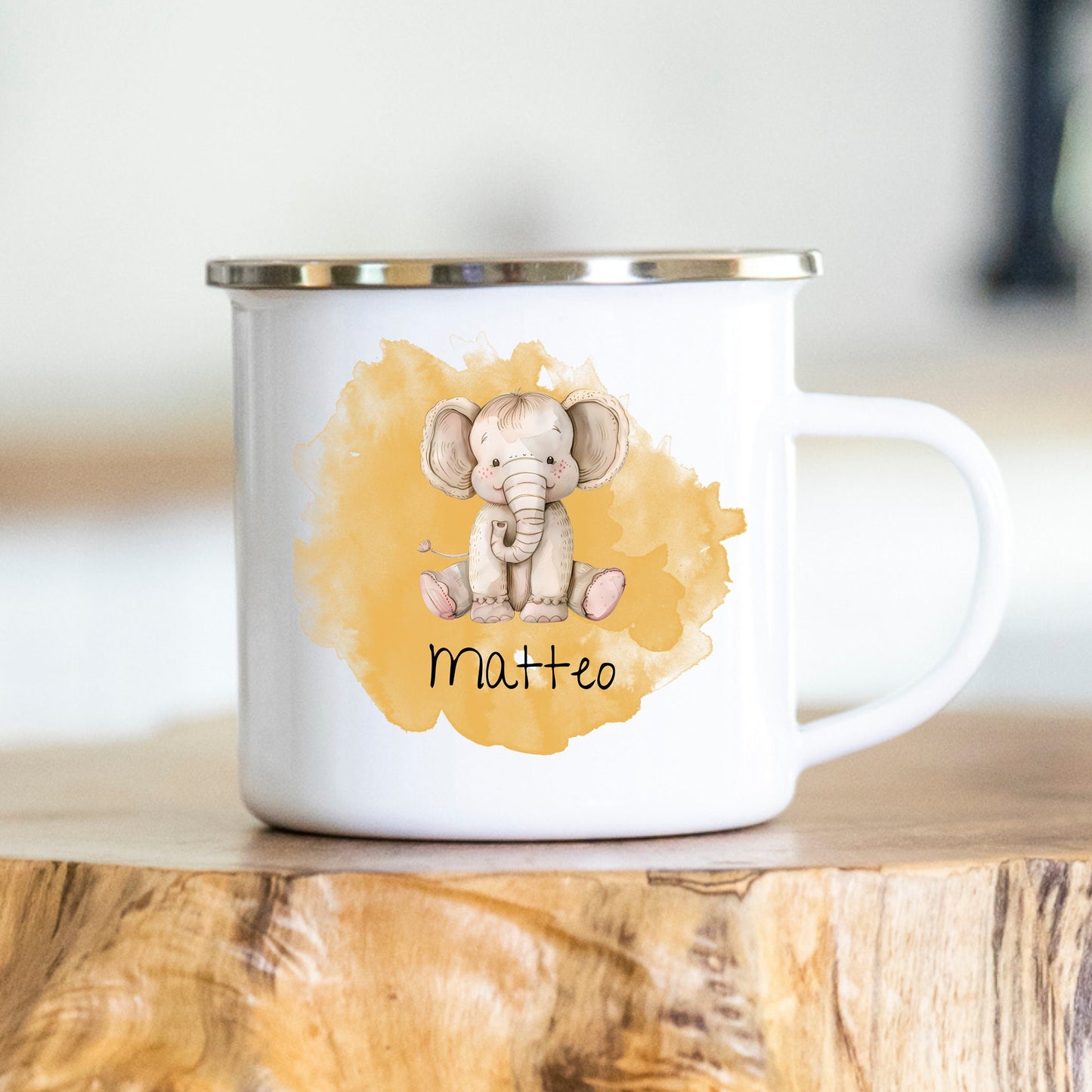Emaille Tasse Kinder personalisiert Kindergarten Einschulung Babygeschenk Kindergeschenk Tasse mit Namen