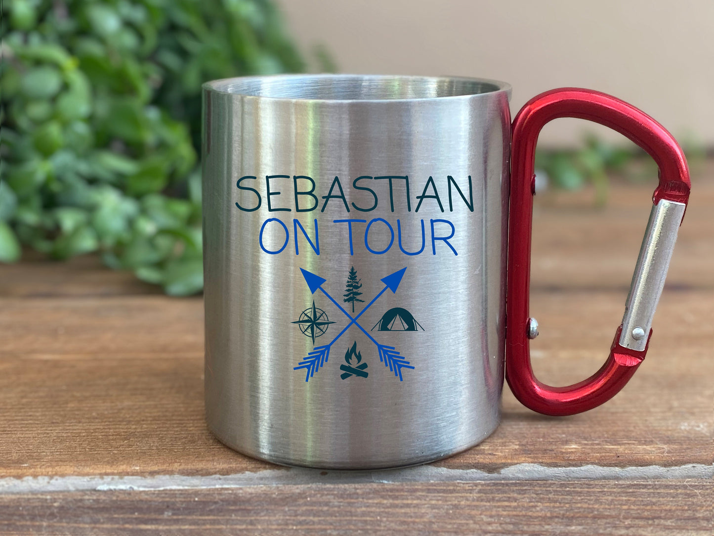 Personalisierte Tasse, Camping, Wohnmobil, Geschenk, Wohnwagen, verschiedene Farben, verschiedene Tassen, Keramik, Emaille, Edelstahl