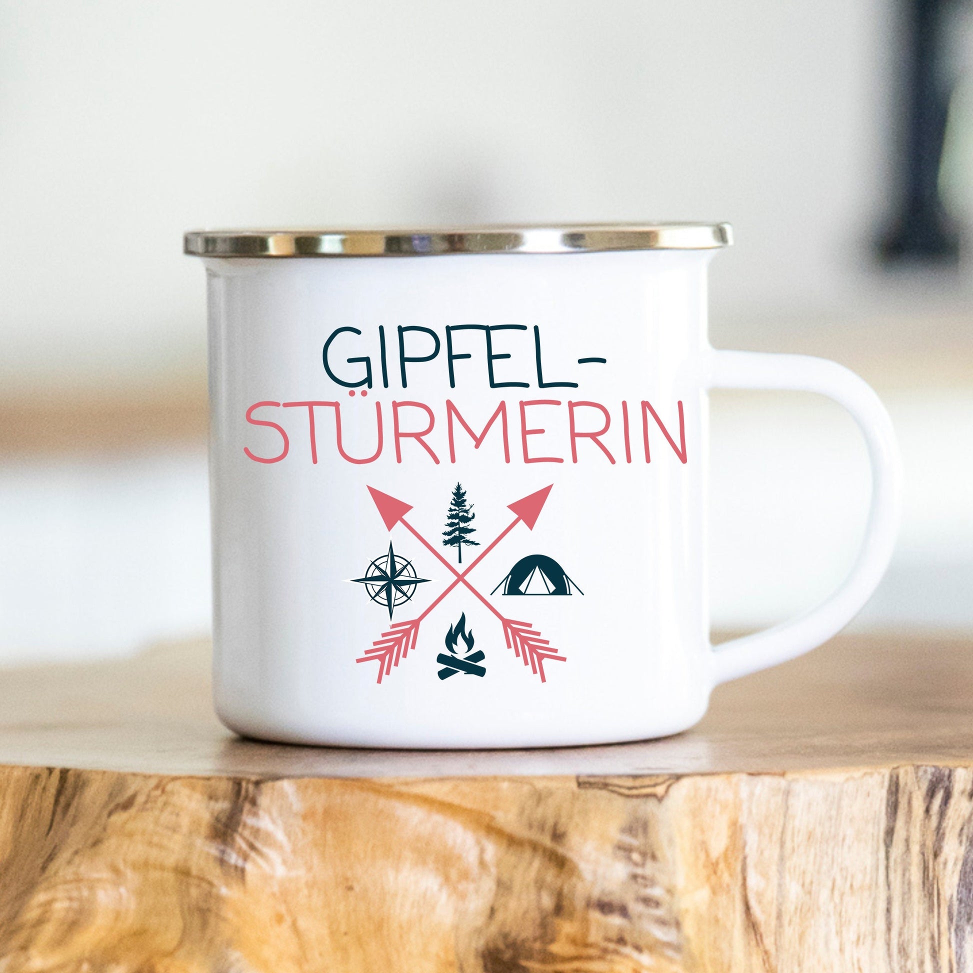 Personalisierte Tasse, Camping, Wohnmobil, Geschenk, Wohnwagen, verschiedene Farben, verschiedene Tassen, Keramik, Emaille, Edelstahl