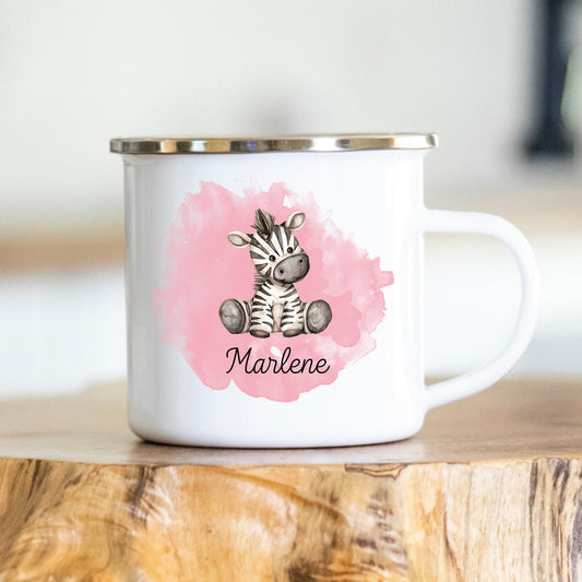 Emaille Tasse Kinder personalisiert Kindergarten Einschulung Babygeschenk Kindergeschenk Tasse mit Namen