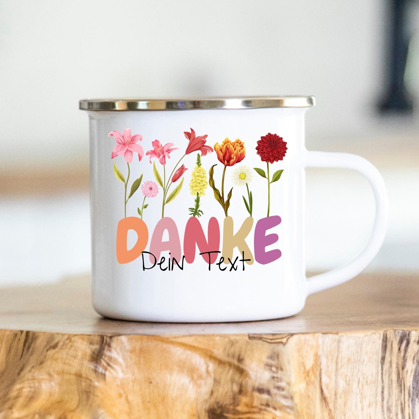 Personalisierte Tasse - Geschenk - Enkelkinder - Geschenkidee - Blumenkaffeetasse - Muttertag - Hebamme - Freundin