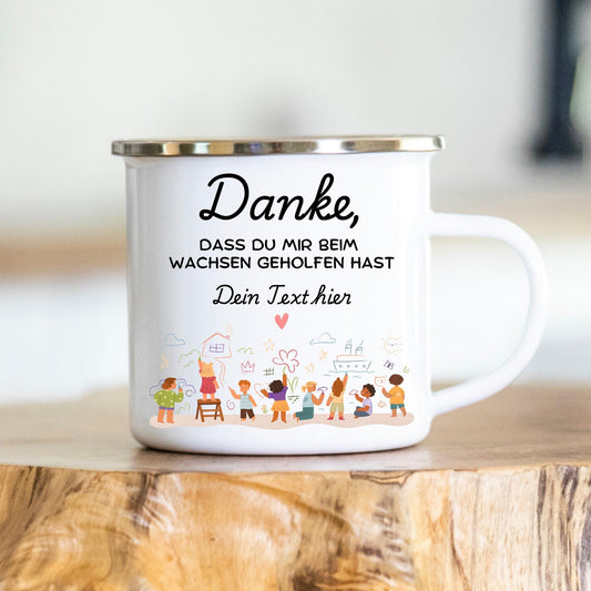 Personalisierbare Tasse - Erzieherin - Dankeschön - Abschiedsgeschenk - Emaille - Keramik - Geschenk - Tagesmutter