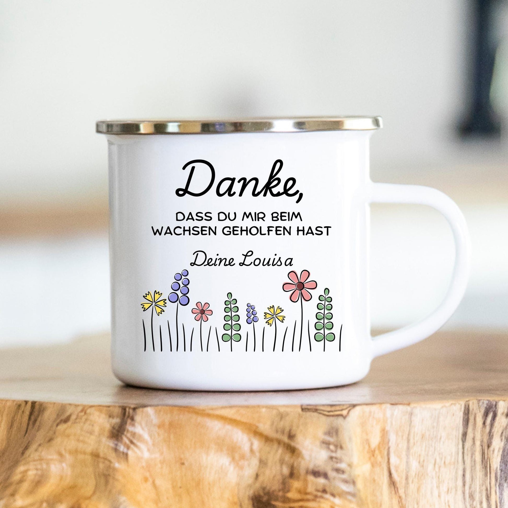 Personalisierbare Tasse - Erzieherin - Dankeschön - Abschiedsgeschenk - Emaille - Keramik - Geschenk - Tagesmutter