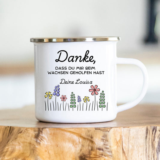 Personalisierbare Tasse - Erzieherin - Dankeschön - Abschiedsgeschenk - Emaille - Keramik - Geschenk - Tagesmutter