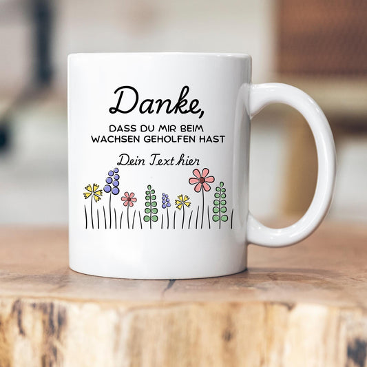 Personalisierbare Tasse - Erzieherin - Dankeschön - Abschiedsgeschenk - Emaille - Keramik - Geschenk - Tagesmutter