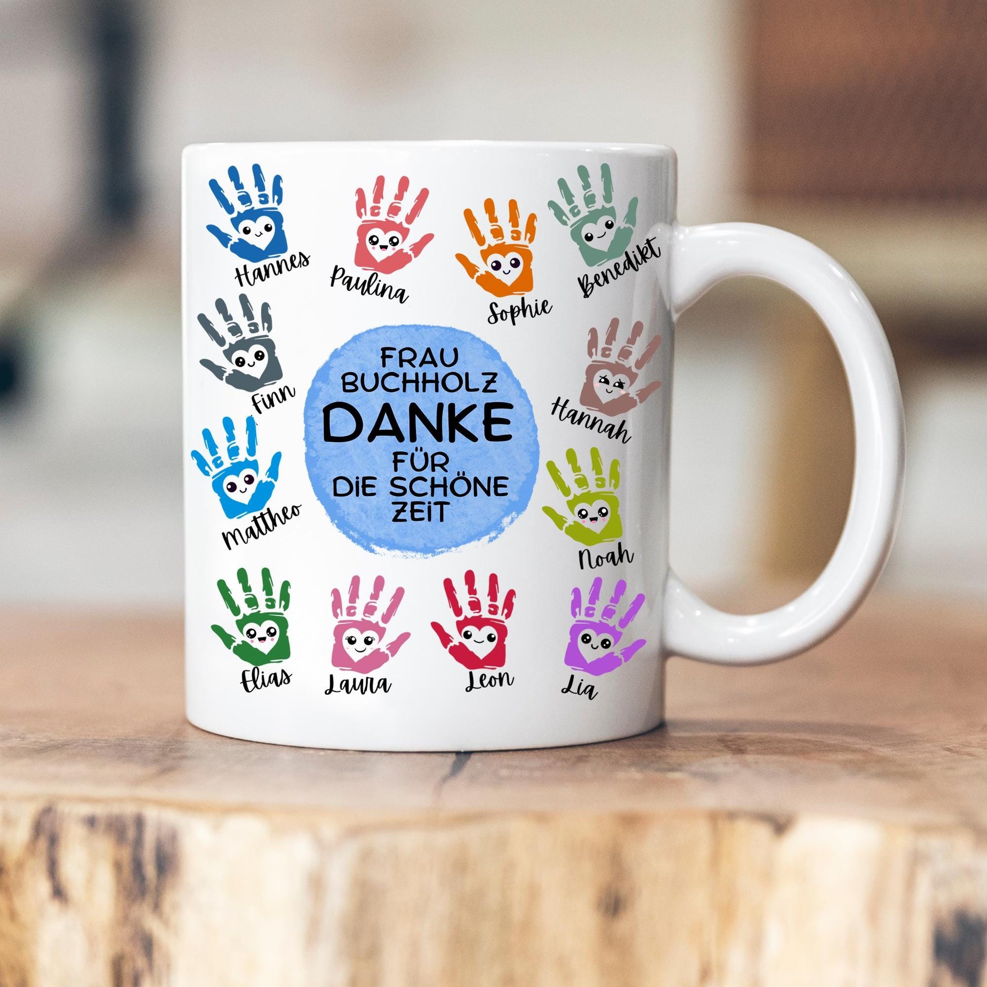 Personalisierbare Tasse - Erzieherin - Dankeschön - Abschiedsgeschenk - Emaille - Keramik - Geschenk - Tagesmutter