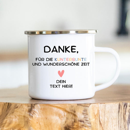 Personalisierbare Tasse - Erzieherin - Dankeschön - Abschiedsgeschenk - Emaille - Keramik - Geschenk - Tagesmutter