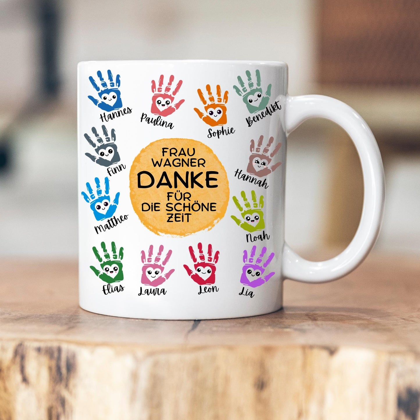 Personalisierbare Tasse - Erzieherin - Dankeschön - Abschiedsgeschenk - Emaille - Keramik - Geschenk - Tagesmutter