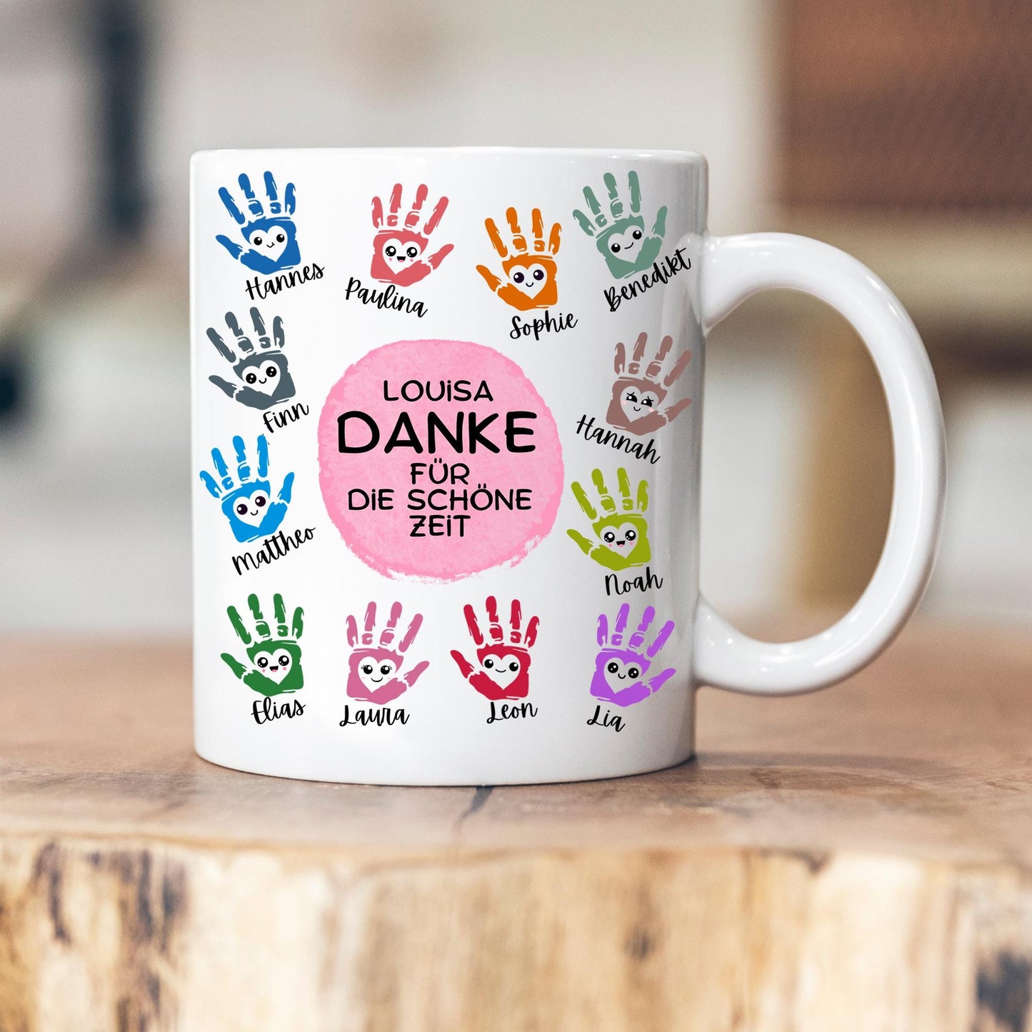 Personalisierbare Tasse - Erzieherin - Dankeschön - Abschiedsgeschenk - Emaille - Keramik - Geschenk - Tagesmutter