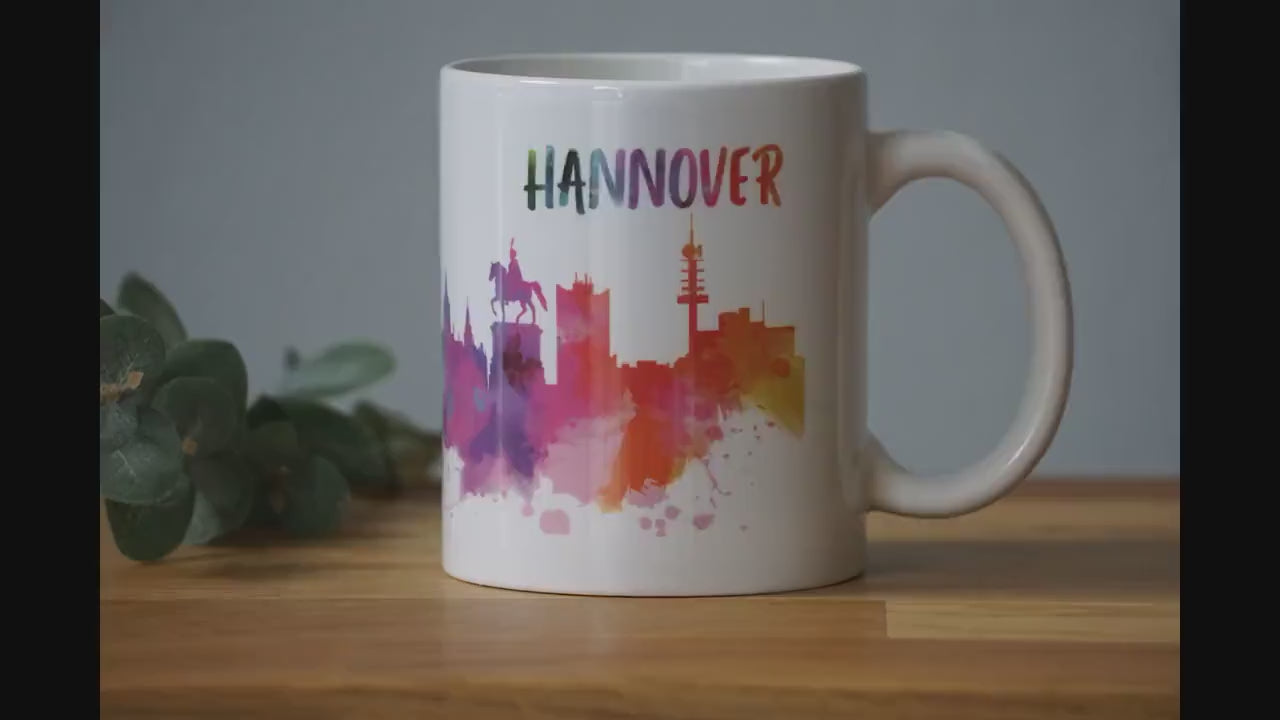 Aquarell Skyline Berlin - Tasse - Stadt - Hauptstadt - Städtetrip - Geschenk - Reise - Umzug - Souvenir - Deutschland